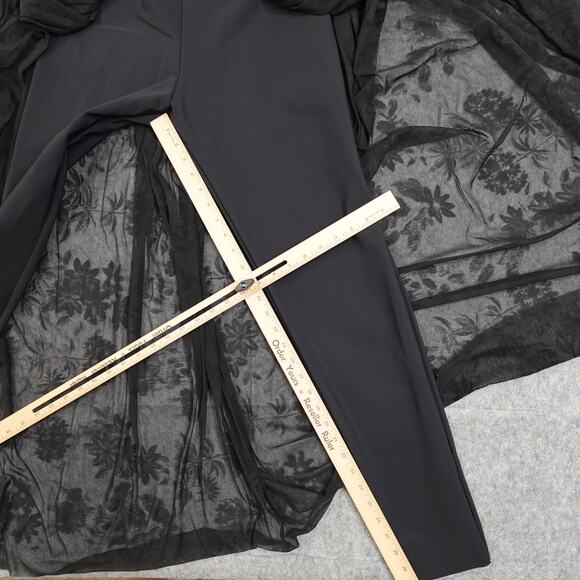 Chiara Boni Jumpsuit Womens 40/Small/4? One Shoulder Velvet Floral Overskirt - Picture 13 of 16